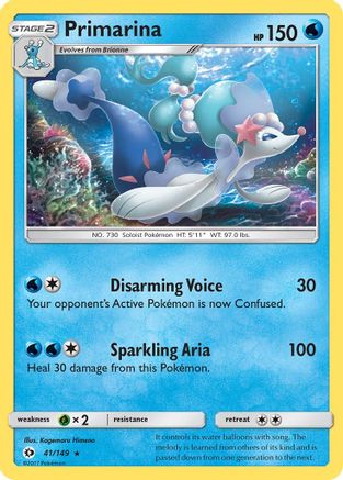 Primarina (41/149) [Soleil et Lune : ensemble de base] 