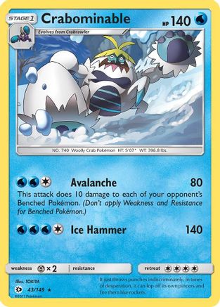 Crabominable (43/149) [Soleil et Lune : Ensemble de base] 