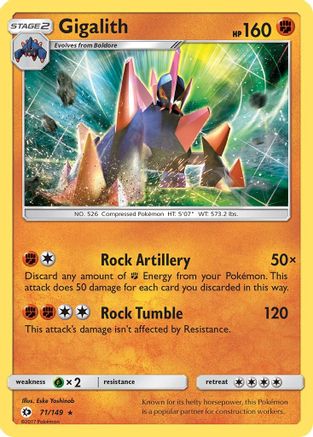 Gigalith 71/149 - [SM Base Set] Holofoil