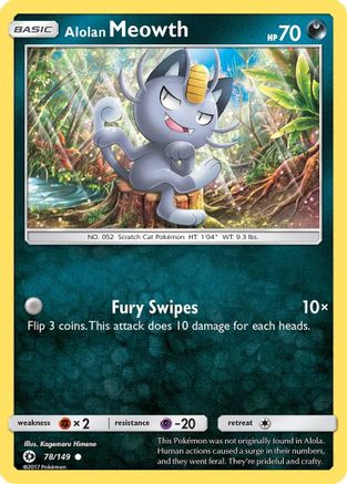 Alolan Meowth (78/149) [Soleil et Lune : ensemble de base] 