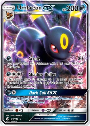 Umbreon GX (80/149) [Soleil et Lune : ensemble de base] 