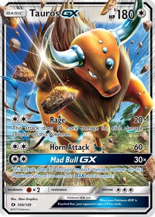 Tauros GX (100/149) [Soleil et Lune : ensemble de base] 