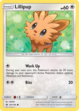 Lillipup (103/149) [Soleil et Lune : Ensemble de base] 
