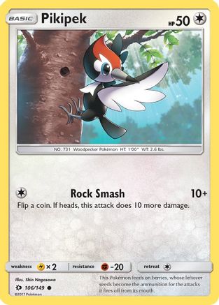 Pikipek (106/149) [Soleil et Lune : Ensemble de base] 