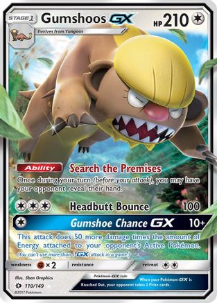 Gumshoos GX (110/149) [Sun & Moon: Base Set]