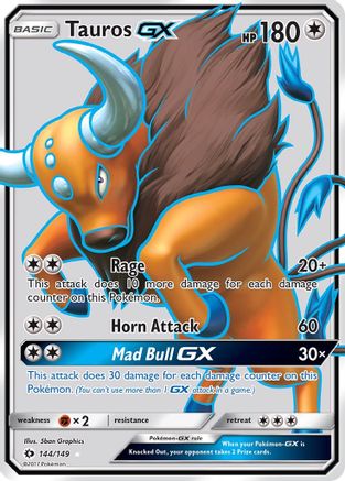 Tauros GX (Full Art) 144/149 - [SM Base Set] Holofoil