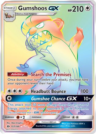 Gumshoos GX (Secret) 157/149 - [SM Base Set] Holofoil