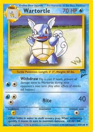 Wartortle (63/130) (W Stamped Promo) [Ensemble de base 2] 