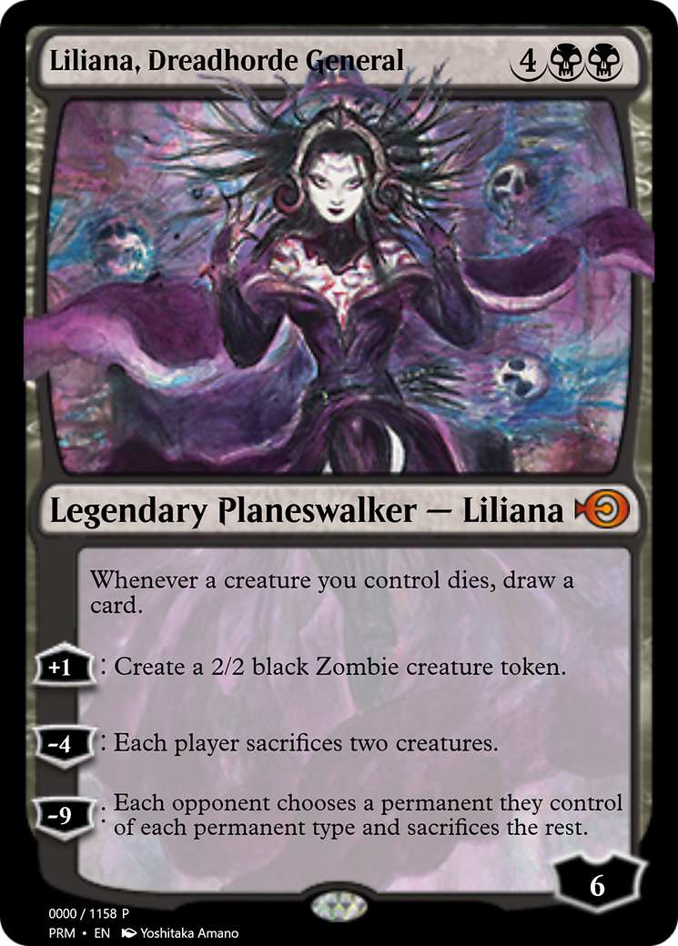 Liliana, Dreadhorde General (PRM-72283) - [Magic Online Promos]