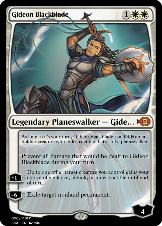 Gideon Blackblade (PRM-72285) - [Magic Online Promos]