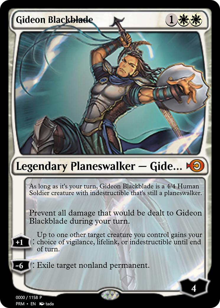 Gideon Blackblade (PRM-72285) - [Magic Online Promos] Foil