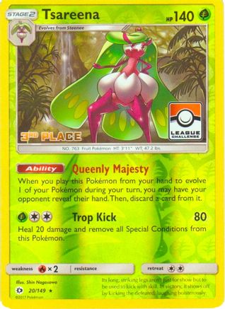 Tsareena - 20/149 (League Challenge) [3rd Place] 20 - [League & Championship Cards] Reverse Holofoil