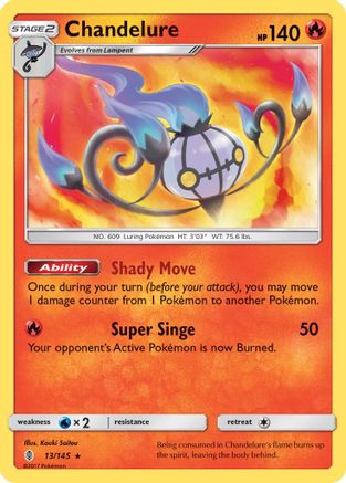 Chandelure 13/145 - [SM  Guardians Rising] Holofoil
