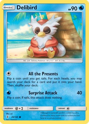 Delibird 26/145 - [SM  Guardians Rising]