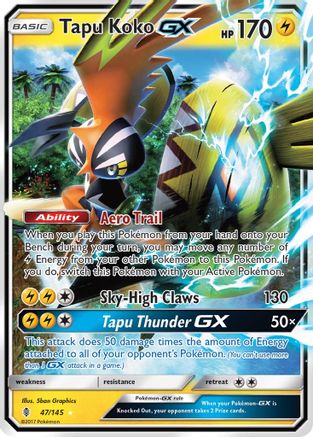 Tapu Koko GX (47/145) [Soleil et Lune : Guardians Rising] 