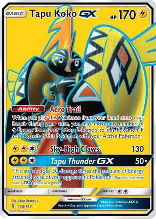Tapu Koko GX (Full Art) 135/145 - [SM  Guardians Rising] Holofoil