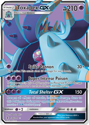 Toxapex GX (136/145) [Soleil et Lune : Guardians Rising] 