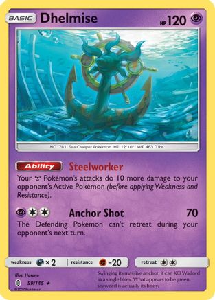 Dhelmise 59/145 - [SM  Guardians Rising] Holofoil