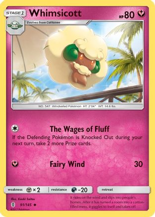 Whimsicott (91/145) [Soleil et Lune : Gardiens Rising] 