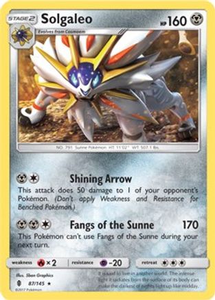Solgaleo - 87/145 (SM Guardians Rising) 87 - [Deck Exclusives] Holofoil