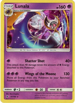 Lunala - 61/145 (Cracked Ice Holo) 61 - [Deck Exclusives] Holofoil