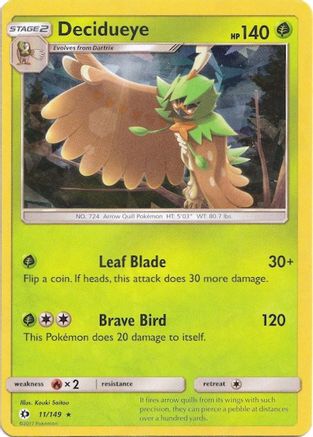 Decidueye (11/149) (Thème Deck Exclusif) [Soleil et Lune : Ensemble de base] 