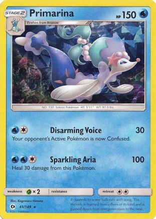 Primarina (41/149) (Exclusivité Deck à thème) [Soleil et Lune : Ensemble de base] 