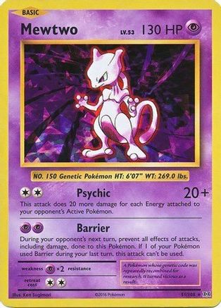 Mewtwo (51/108) (Exclusivité Deck à thème) [XY : Evolutions] 