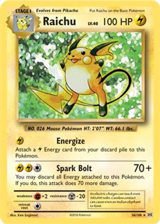 Raichu - 36/108 (XY Evolutions) 36 - [Deck Exclusives]