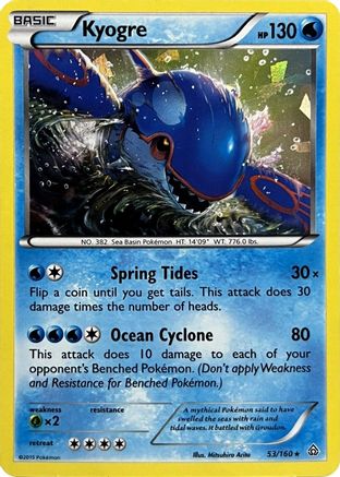Kyogre (53/160) (Exclusivité Theme Deck) [XY : Primal Clash] 