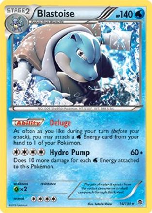 Blastoise - 16/101 (BW Plasma Blast) - [Deck Exclusives]