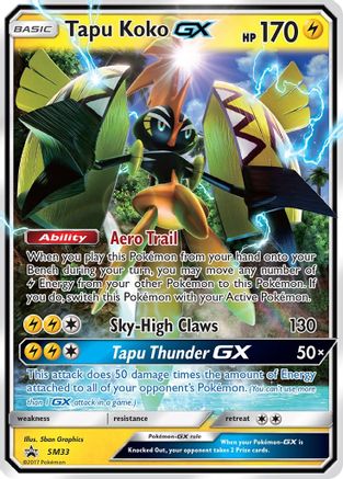 Tapu Koko GX (SM33) [Soleil et Lune : Promos Black Star] 