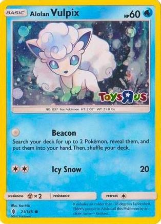 Alolan Vulpix (21/145) (Promo Toys R Us) [Soleil et Lune : Guardians Rising] 