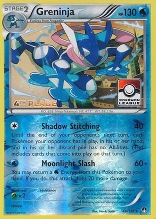 Greninja - 40/122 (Pokemon League) [4th Place] - [League & Championship Cards] Reverse Holofoil