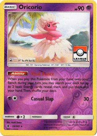 Oricorio - 55/145 (League Challenge) [2nd Place] 55 - [League & Championship Cards] Reverse Holofoil