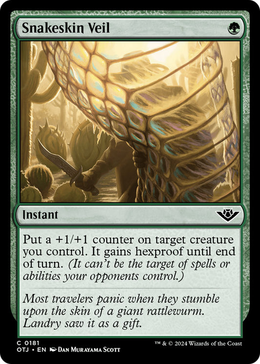 Voile en peau de serpent (OTJ-181) - [Hors-la-loi de Thunder Junction] Foil 