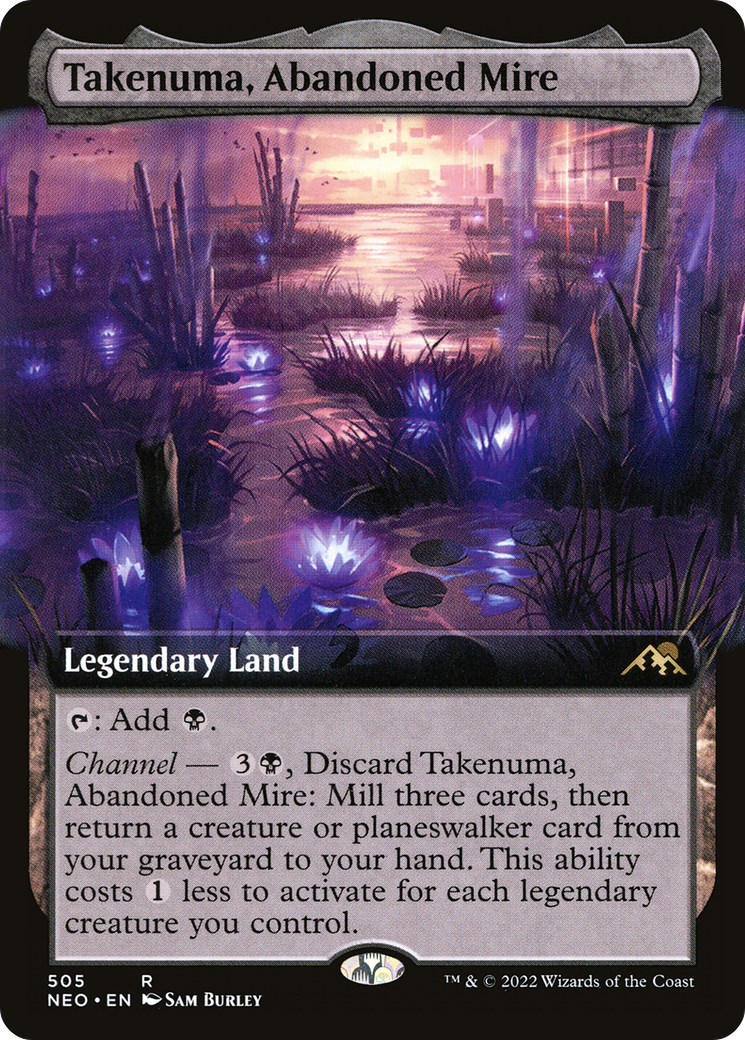 Takenuma, Abandoned Mire (NEO-505) - [Kamigawa: Neon Dynasty]: (Extended Art)