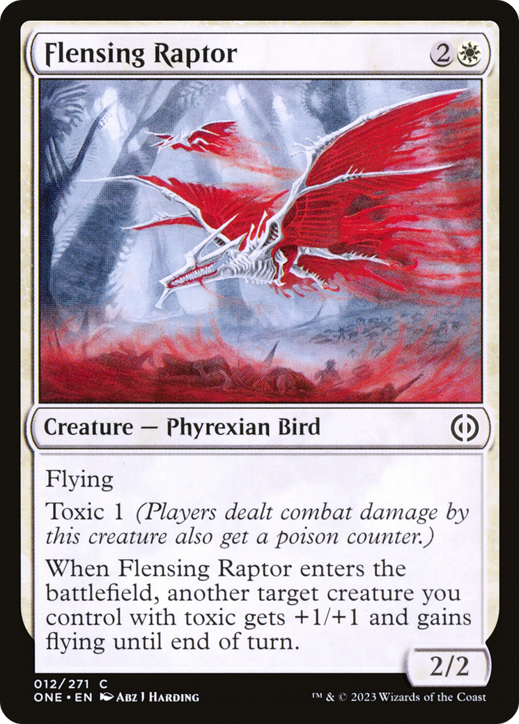 Flensing Raptor (ONE-012) - [Phyrexia: All Will Be One] Foil