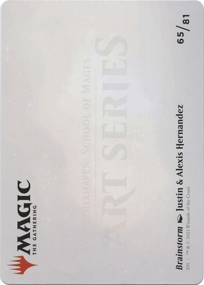 Brainstorm // Brainstorm (ASTX-065) - [Strixhaven Art Series] (Borderless) Foil