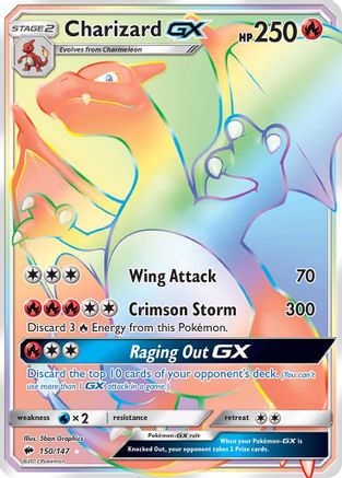 Charizard GX (Secret) 150/147 - [SM  Burning Shadows] Holofoil