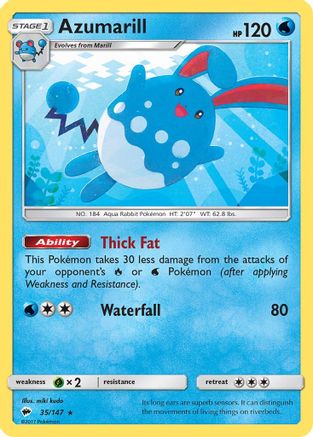 Azumarill 35/147 - [SM  Burning Shadows]