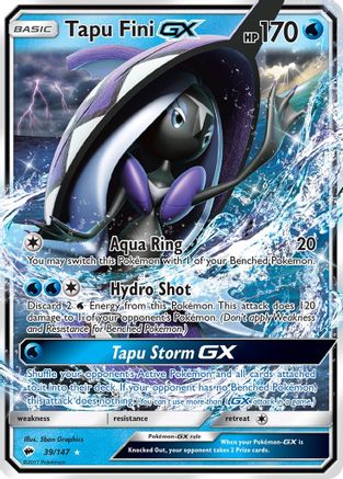 Tapu Fini GX 39/147 - [SM  Burning Shadows] Holofoil