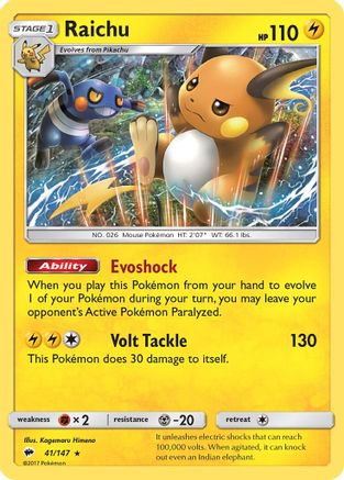 Raichu (41/147) [Soleil et Lune : Ombres brûlantes]