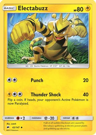 Electabuzz (42/147) [Soleil et Lune : Ombres brûlantes] 