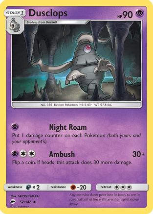 Dusclops 52/147 - [SM  Burning Shadows]