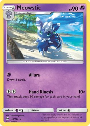 Meowstic (60/147) [BUS SM Burning Shadows]