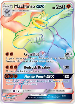 Machamp GX (Secret) 154/147 - [SM  Burning Shadows] Holofoil