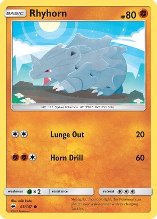 Rhyhorn 65/147 - [SM  Burning Shadows]