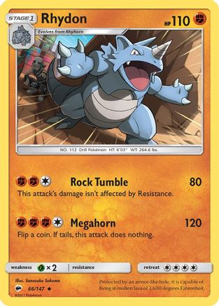 Rhydon (66/147) [Soleil et Lune : Ombres brûlantes] 