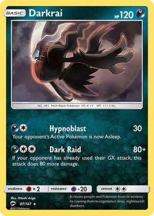 Darkrai (87/147) [Soleil et Lune : Ombres brûlantes] 